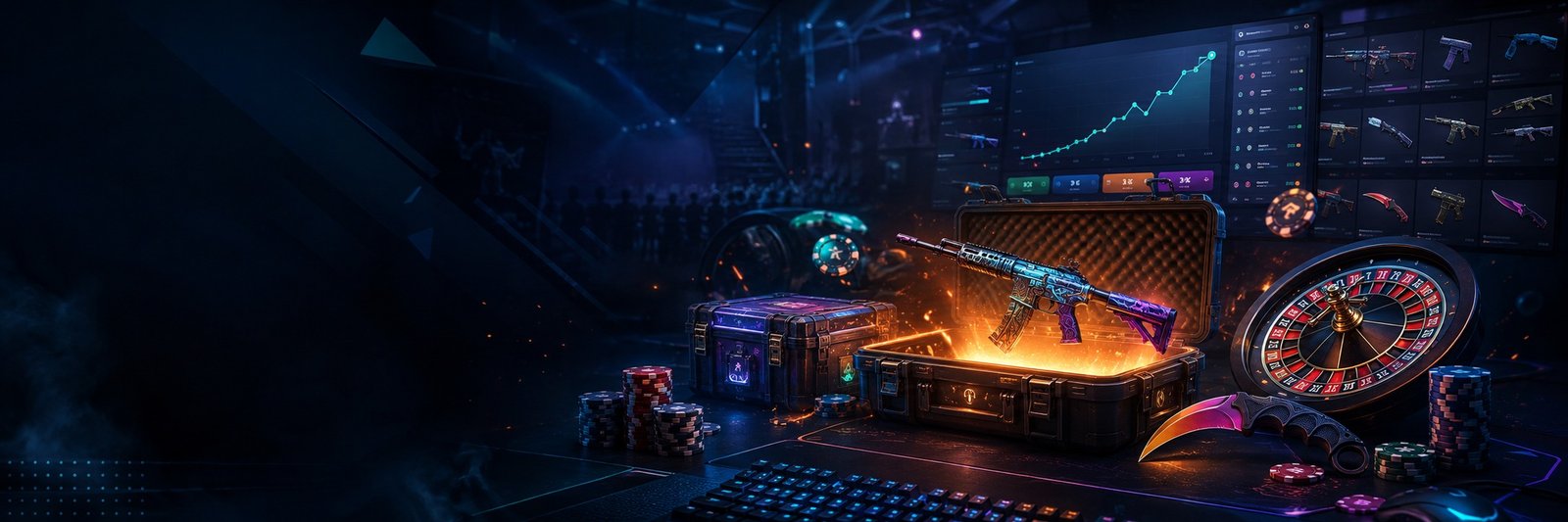 Best CS2 Gambling Sites 2026 – Reviews, Bonuses & Promo Codes | CS2 Gambling Sites editorial illustration